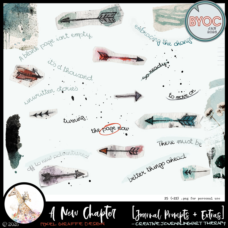 A New Chapter [Journaling Prompts] by Pixel Giraffe Design