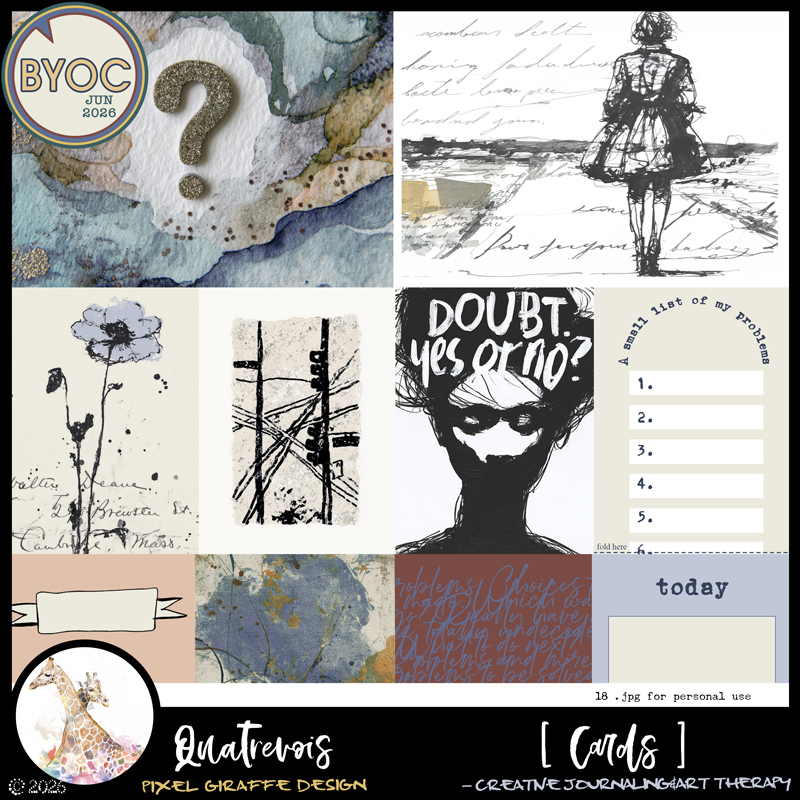 Quatrevois [Pocket and Journal Cards] by Pixel Giraffe Design
