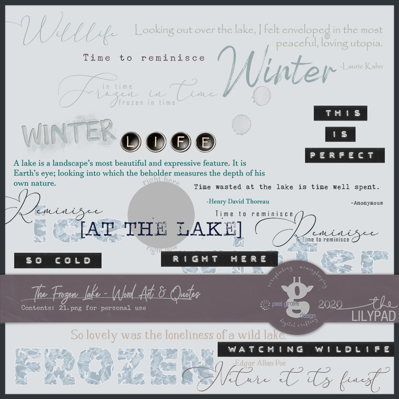 The Frozen Lake [Word Art]