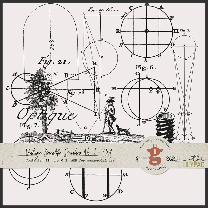Vintage Scientific Illustration Brushes No. 1 [CU]
