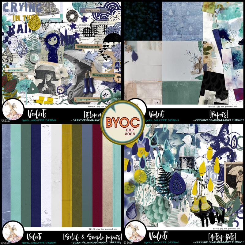 Vedriti art journal collection by Pixel Giraffe Design