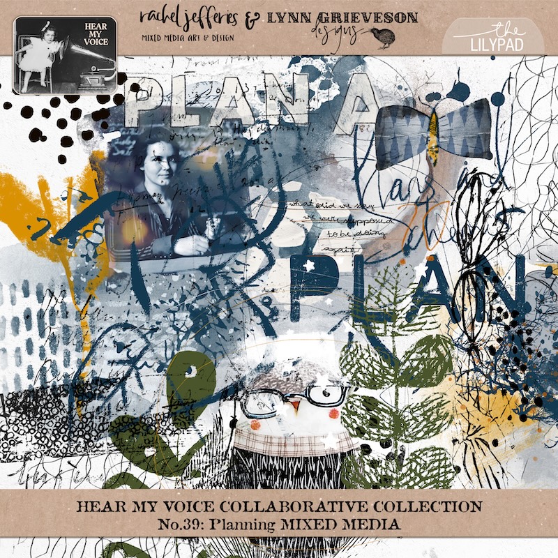 Hear My Voice: 39 - Planning | Mixed Media Digital Scrapbooking Elements