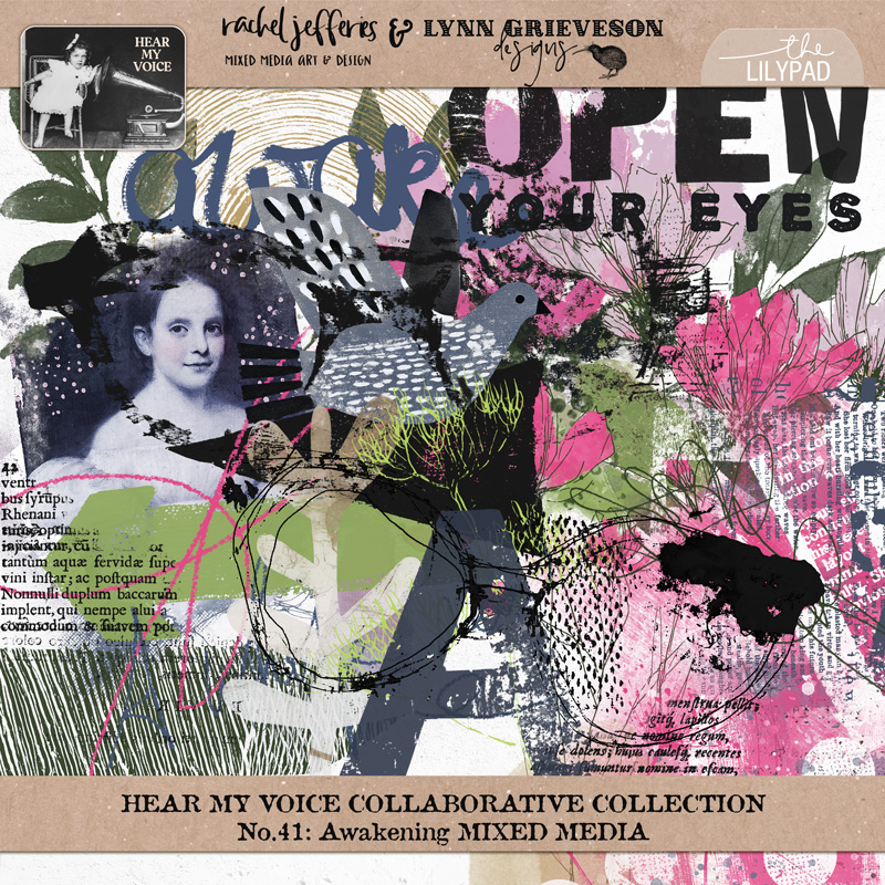Hear My Voice: 41 - Awakening | Mixed Media Digital Scrapbooking Elements