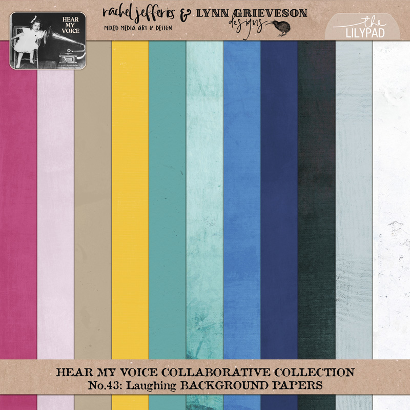 Hear My Voice: 43 - Laughing | Digital Scrapbooking Background Papers by Lynn Grieveson & Rachel Jefferies