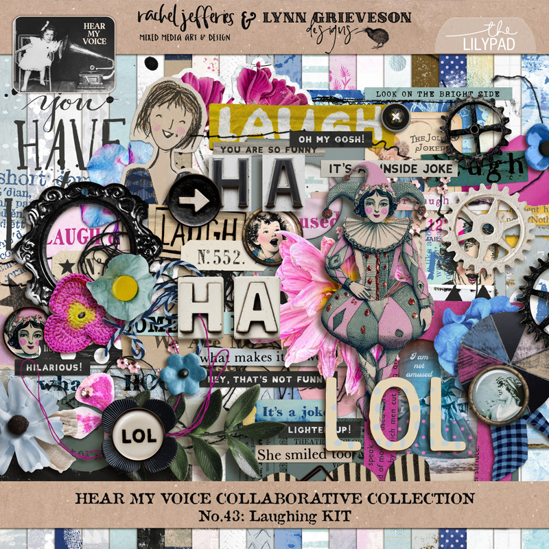 Hear My Voice: 43 - Laughing | Digital Scrapbooking Kit by Lynn Grieveson & Rachel Jefferies