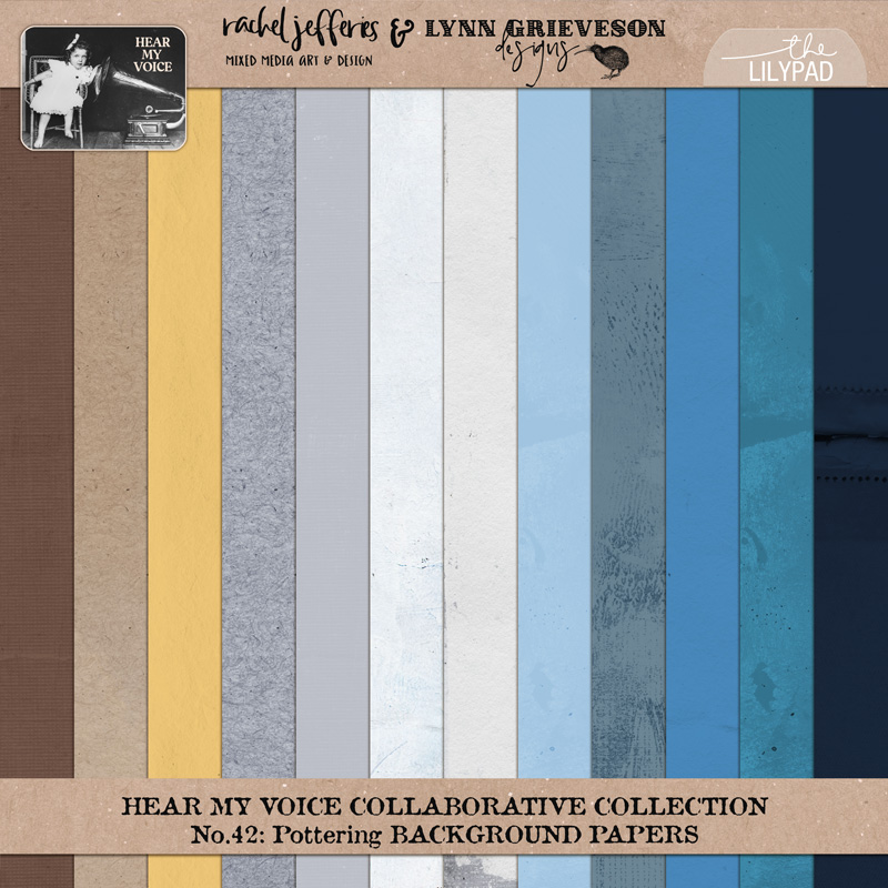 Hear My Voice: 42 - Pottering | Digital Scrapbooking Background Papers