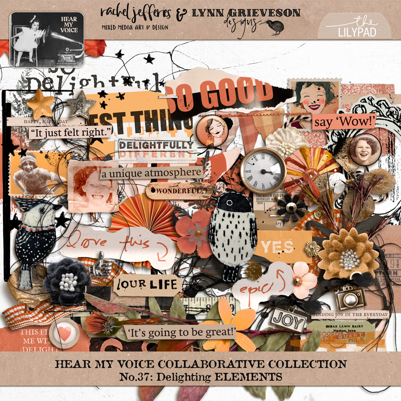 Hear My Voice: 37 Delighting | Digital Scrapbooking Kit - Image 2