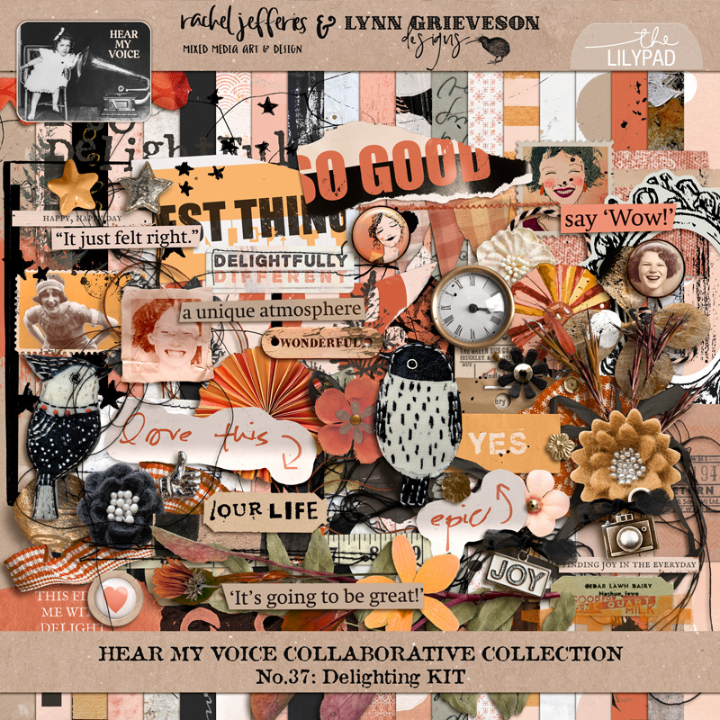 Hear My Voice: 37 Delighting | Digital Scrapbooking Kit