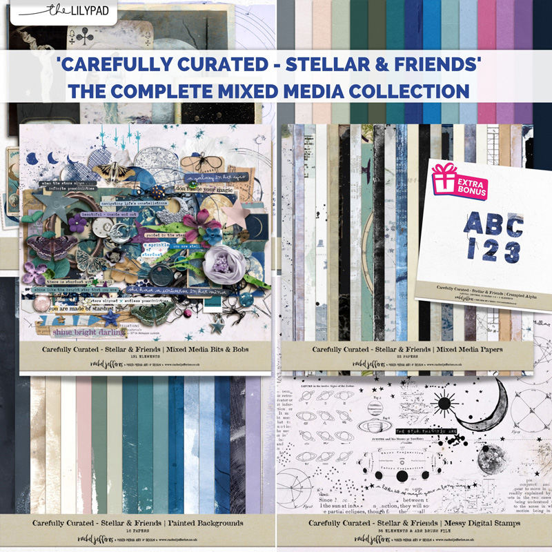 Carefully Curated - Stellar & Friends | The Complete Mixed Media Collection + Free Gift by Rachel Jefferies