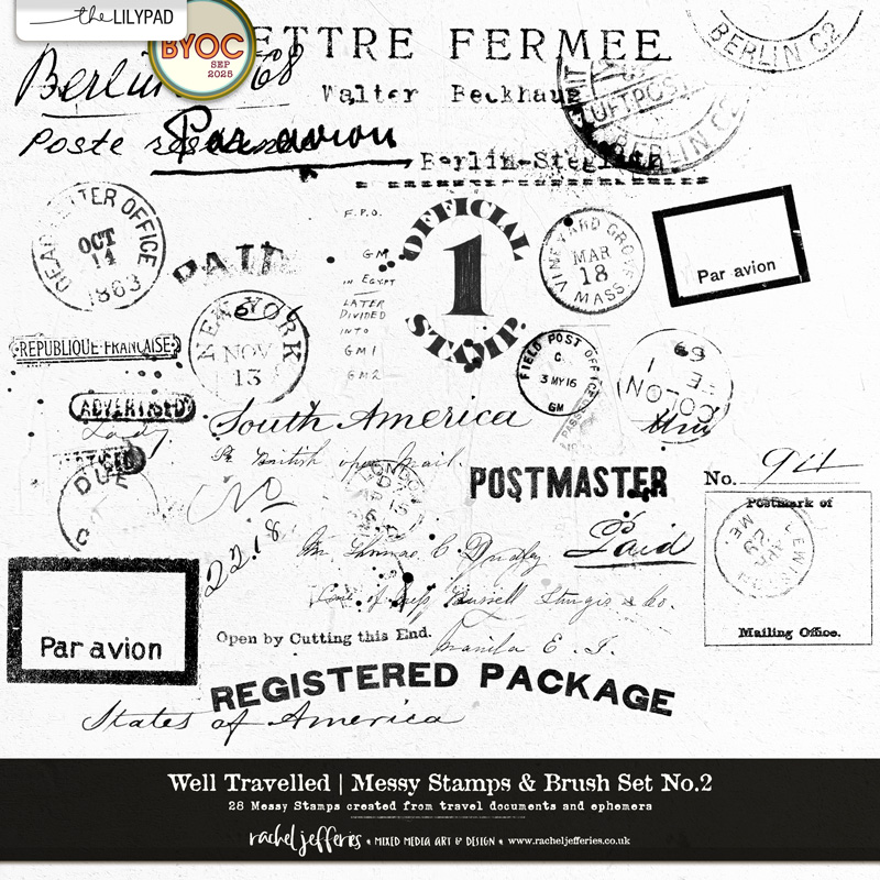 Well Travelled | Messy Stamps & Brush Set No.2