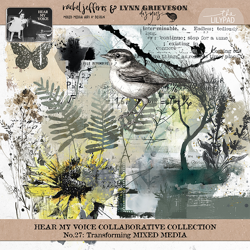 Hear My Voice: 27 - Transforming | Mixed Media Digital Scrapbooking Elements