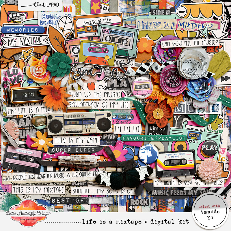 Life is a mixtape - digital kit (collab with Amanda Yi)