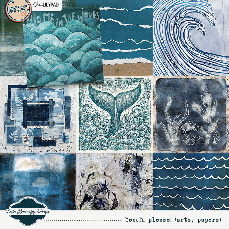 Beach, please! (artsy papers)