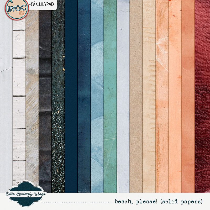 Beach, please! (solid papers)
