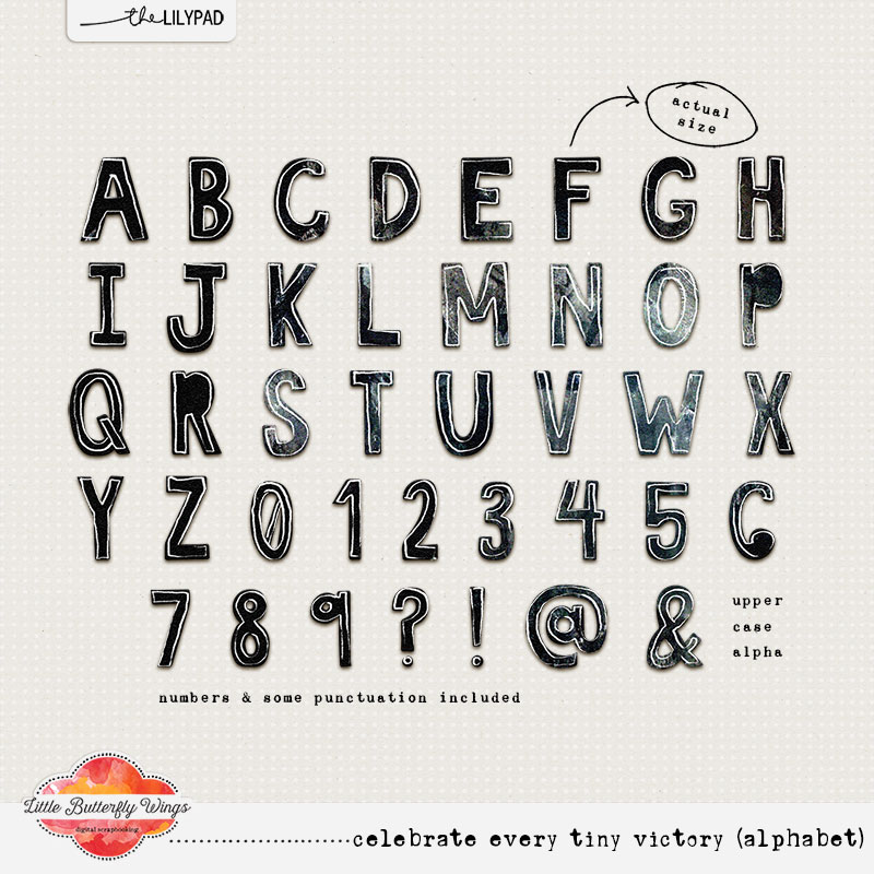 Celebrate every tiny victory (alphabet)