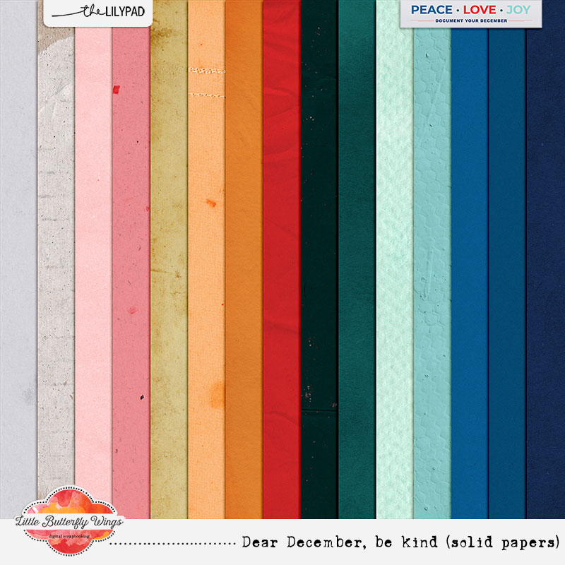 Dear December, be kind (solid papers)