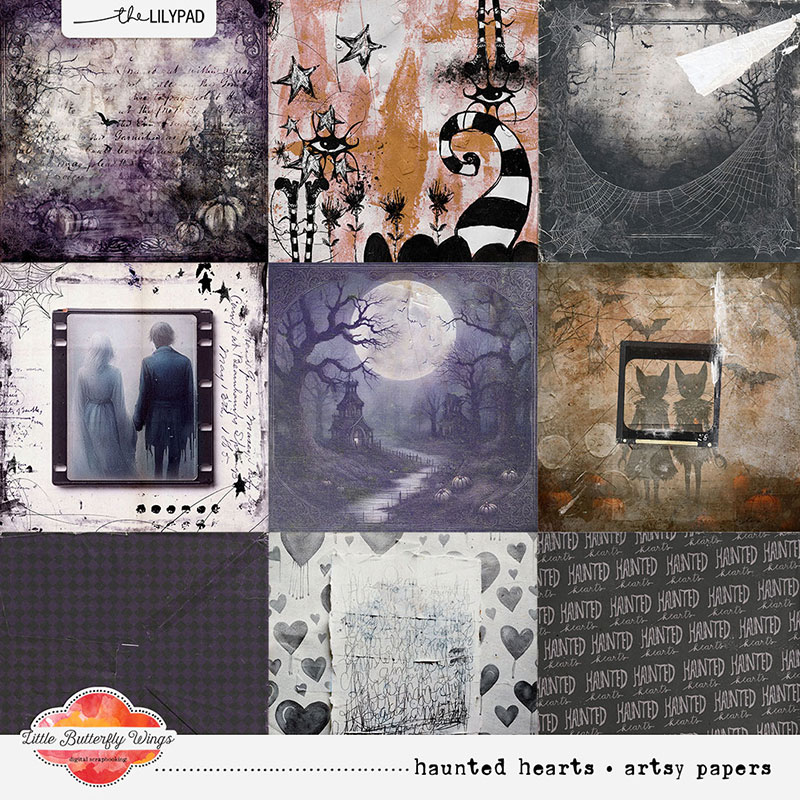 Haunted hearts (artsy papers)