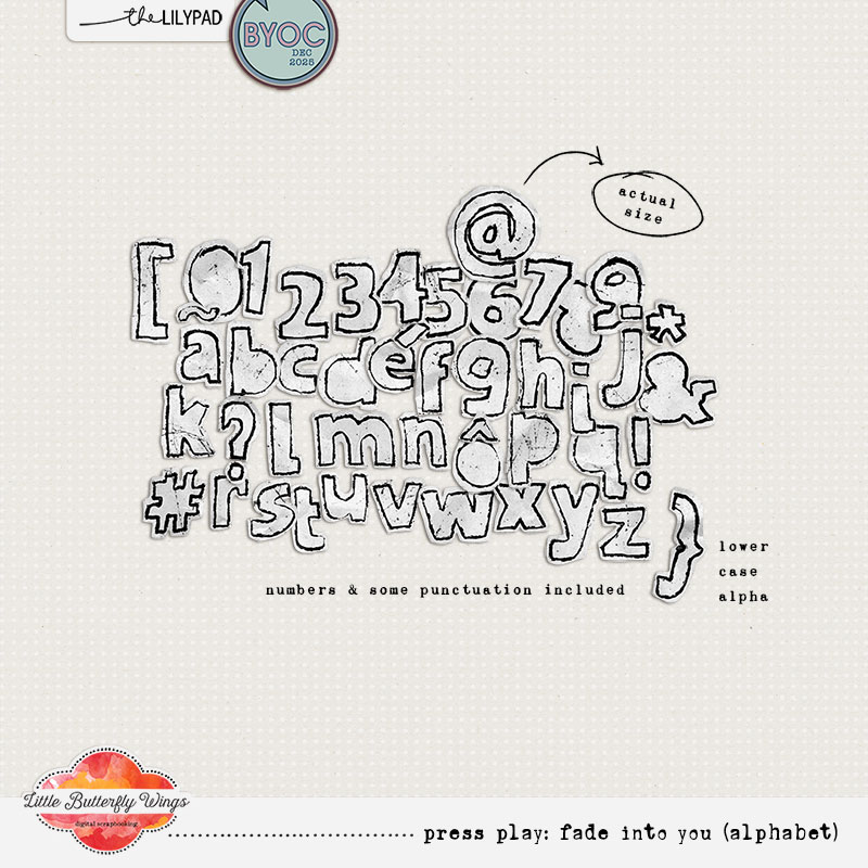 Press Play: Fade into You (alphabet)