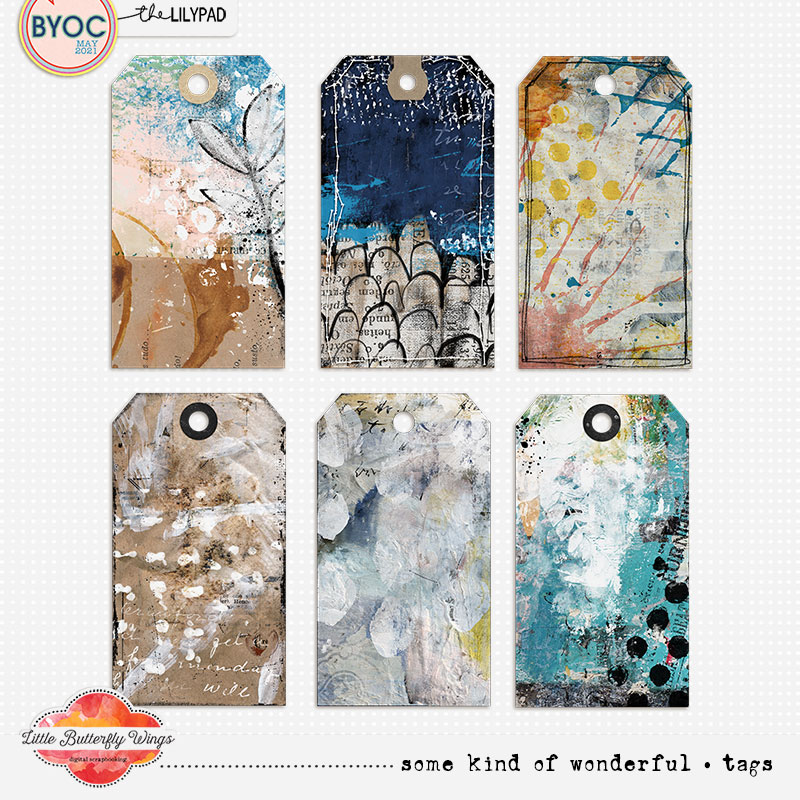 Some kind of wonderful (mixed media tags)