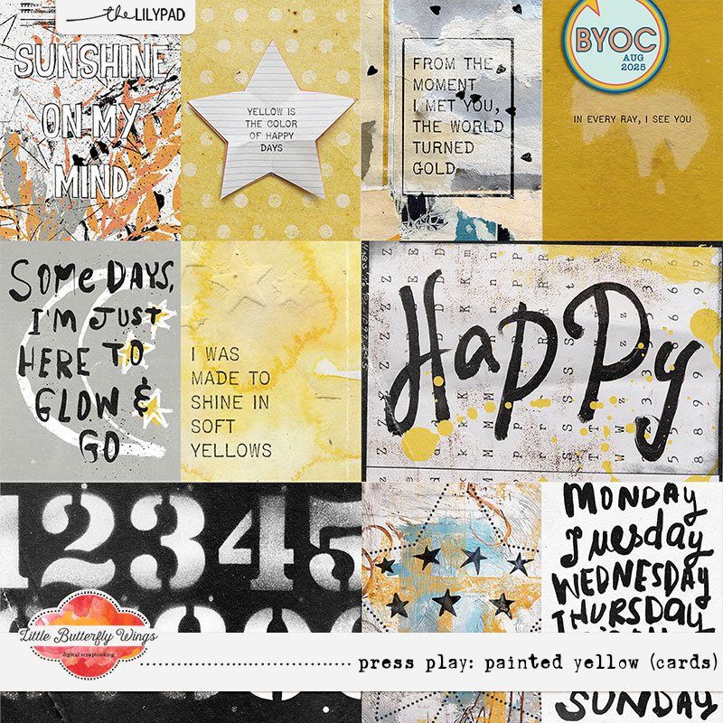 Press play: painted yellow (cards)