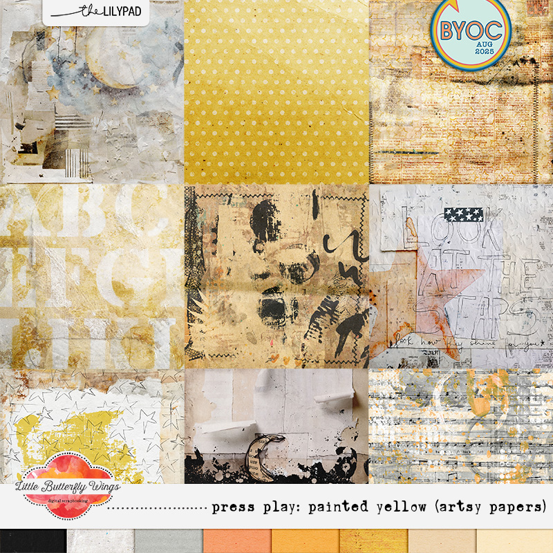 Press play: painted yellow (artsy papers)