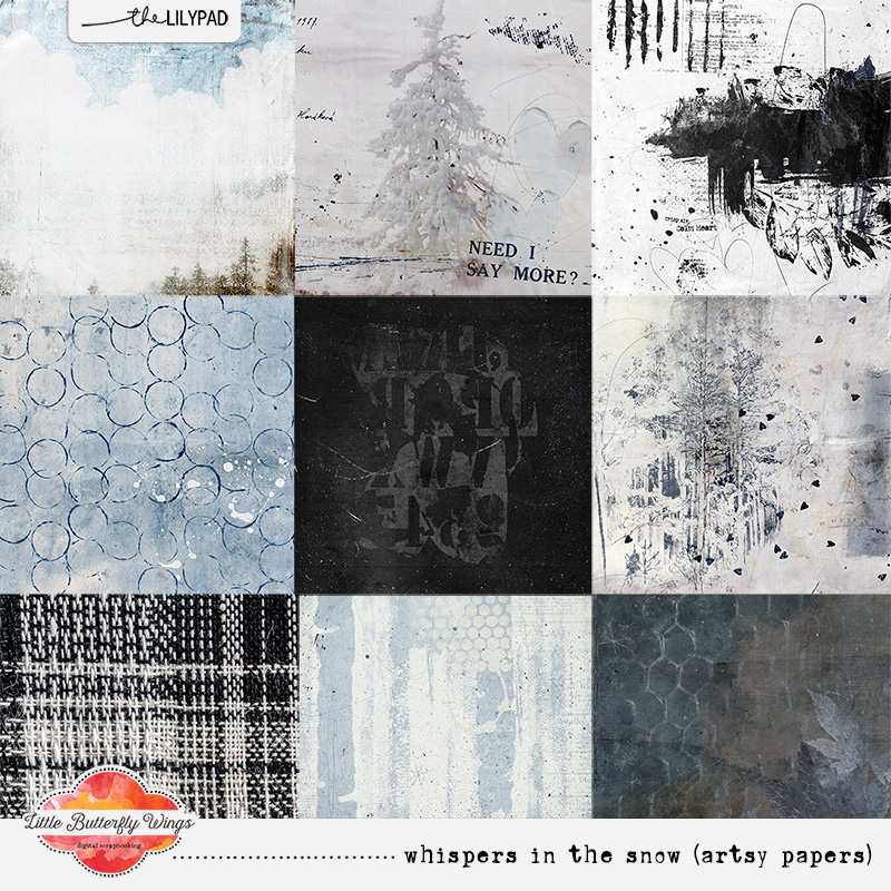 Whispers in the snow (artsy papers)